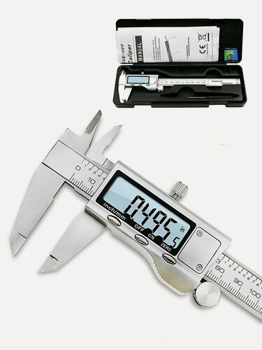 Изображение товара Цифровой электронный штангенциркуль из нержавеющей стали 150 мм с кейсом для хранения / Шаг измерений 0,01 мм