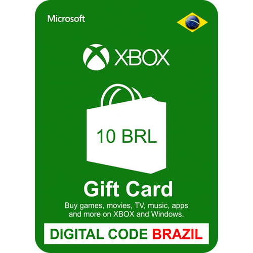 Карта оплаты XBOX 10 BRL Бразилия Digital Gift Card 10 BRL Пополнение счета кошелька Для Бразильских аккаунтов 9700₽