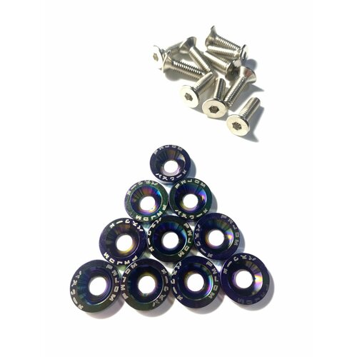 Декоративные шайбы + болты М6*20 потайные для элеткросамокатов