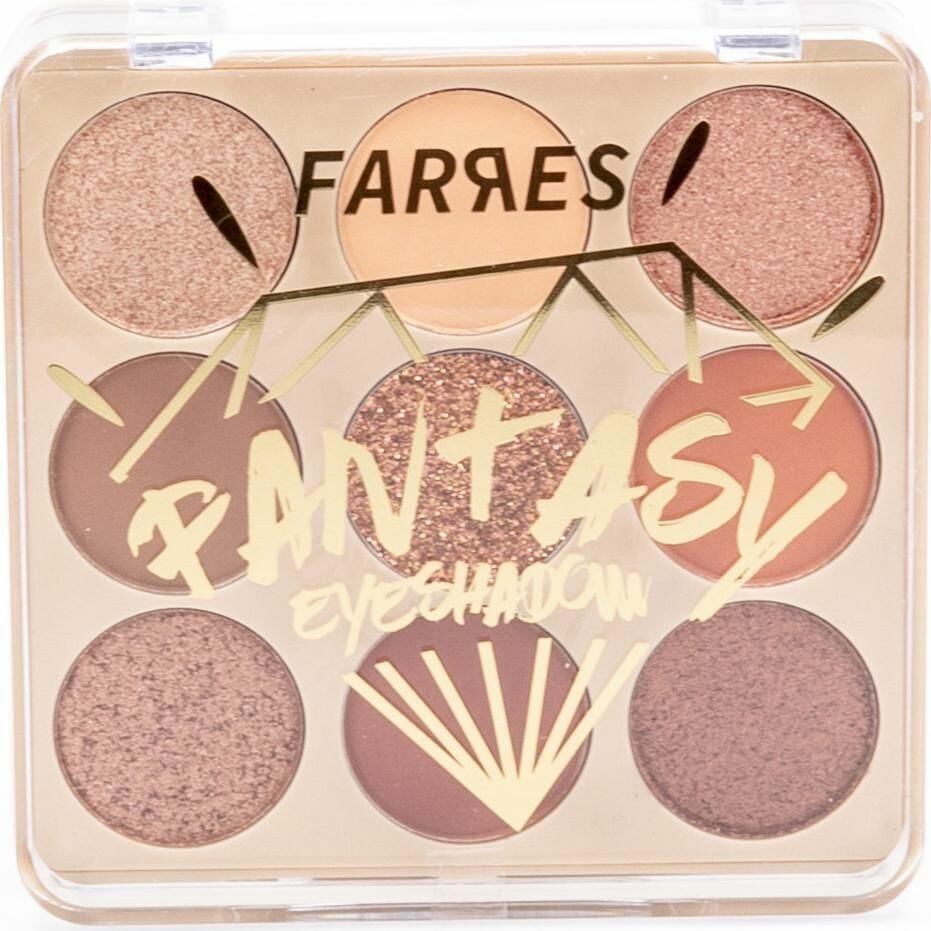 FARRES Тени для век 9 цветов Fantasy 1818 тон 04