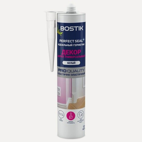Изображение товара Герметик акриловый пластичный Bostik Perfect Seal Декор, белый (280мл)