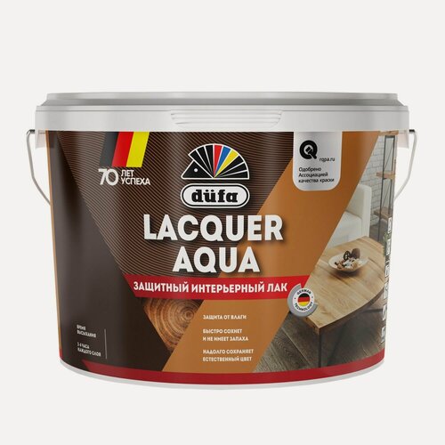 Изображение товара Лак защитный интерьерный Dufa Lacquer Aqua матовый (2,7л)