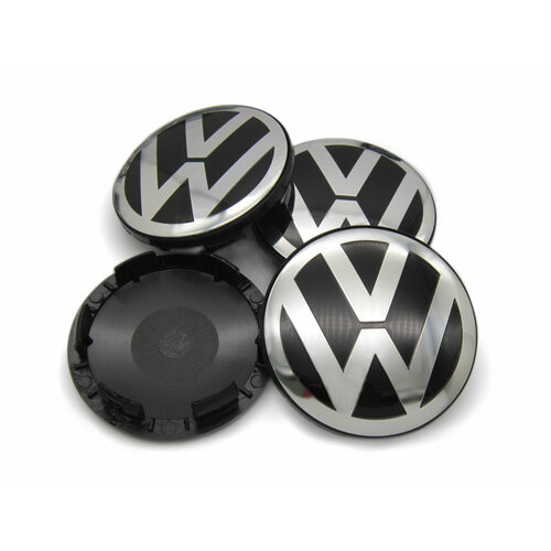 Колпачки заглушки на литые диски КиК Фольксваген черный 625510 комплект 4 шт 1019₽