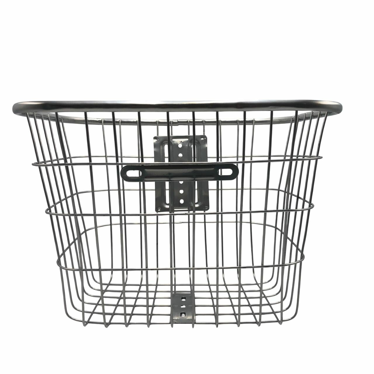 Корзина для велосипеда серебристая — фото 1