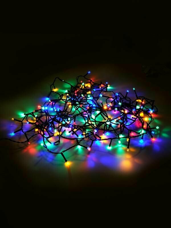 Гирлянда светодиодная «Нить» LD200-GM-BO 200LED мульти 20м уличная 8 режимов элементы питания 3хAA SHLights 4690601045447