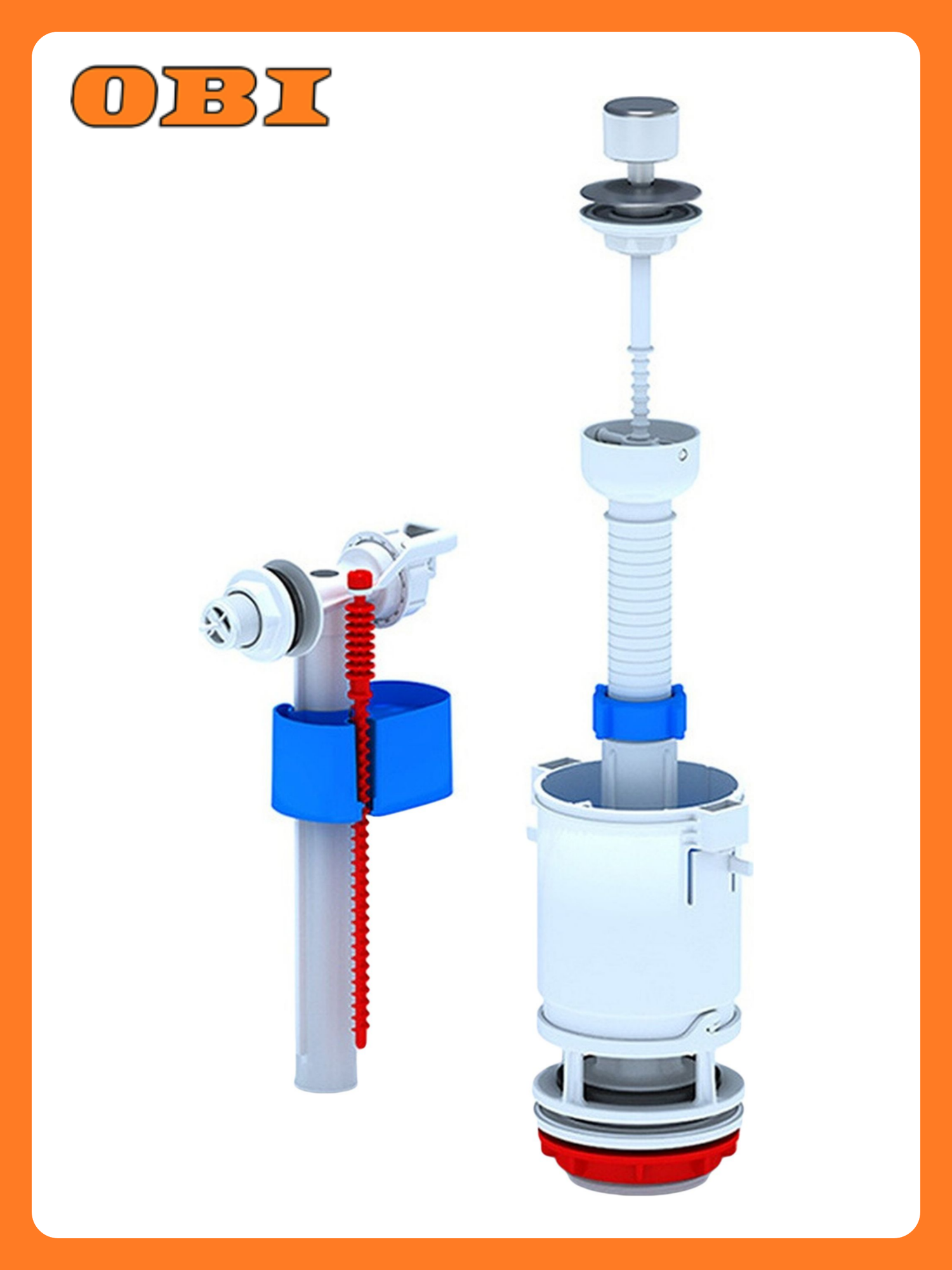 Арматура сливная АНИ Пласт для унитаза полипропилен нижняя подводка серая