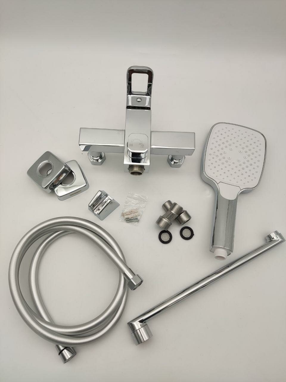Смеситель для душа WASSERMAN WR-1032 с душевым набором, нержавеющая сталь — фото 1