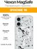 Чехол на Apple iPhone 16 (Айфон 16) MagSafe с магнитом и принтом Черная сетка