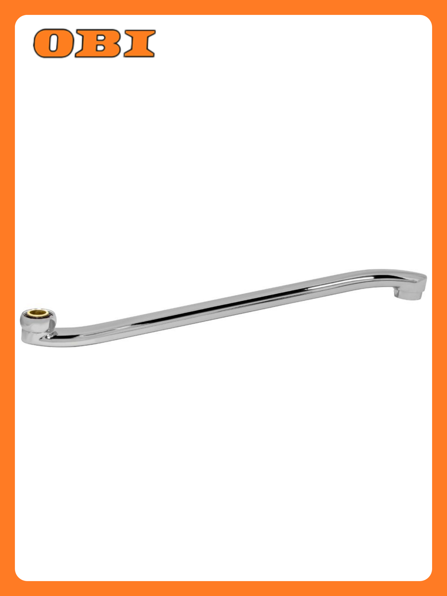 Излив плоский S-образный 35 см (для ванны)