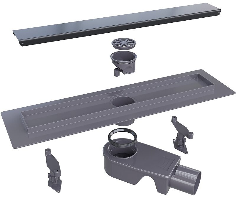 фото Душевой лоток RGW SDR-31B 47213160-04 с Черной решеткой