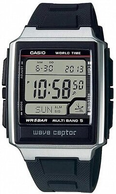 Наручные часы CASIO Radio Controlled WV-59R-1A, серебряный, черный