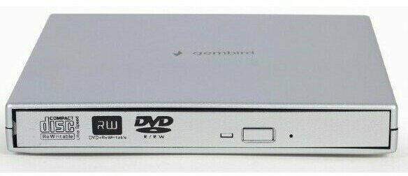 Внешний оптический привод Gembird DVD-USB-02 Silver RTL (DVD-USB-02-SV)