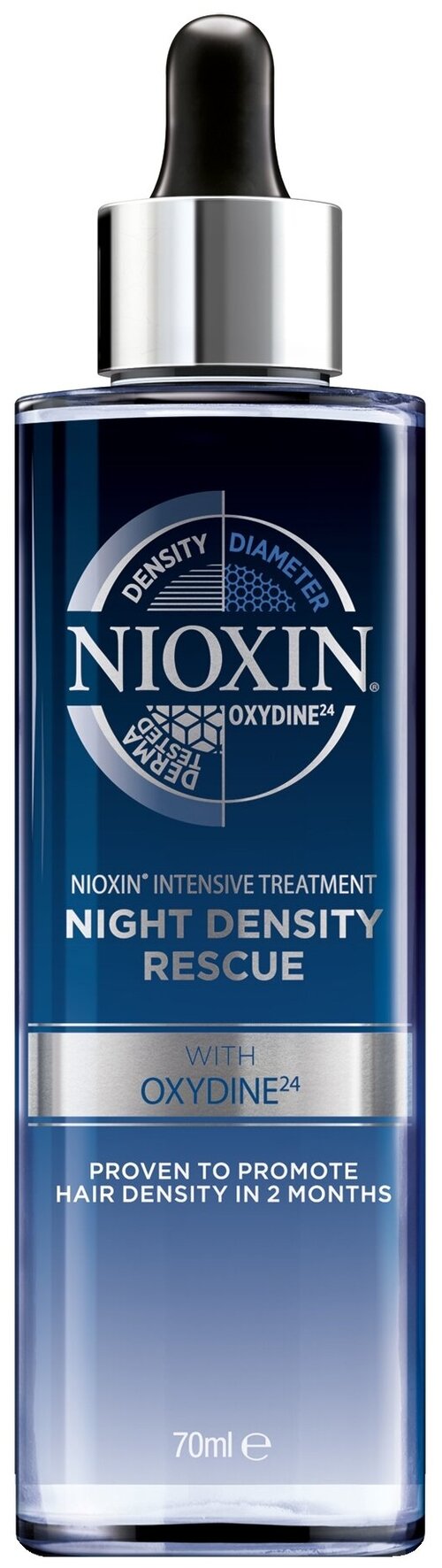 Nioxin Intensive Treatment Ночная сыворотка для увеличения густоты волос, 100 г, 70 мл, бутылка