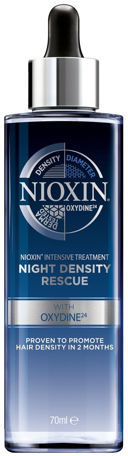 Nioxin Intensive Treatment Ночная сыворотка для увеличения густоты волос, 70 мл, бутылка