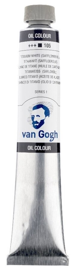 Краска масляная Van Gogh туба 60мл №105 Белила титановые