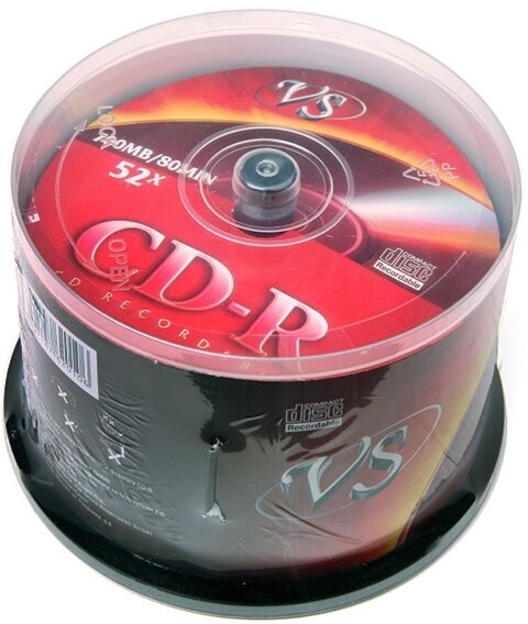 VS Диск CD-R VS 700Mb 52x Cake Box, 50шт