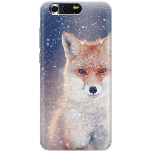 фото Gosso ультратонкий силиконовый чехол-накладка для honor 9 с принтом "лисица в снегопад"