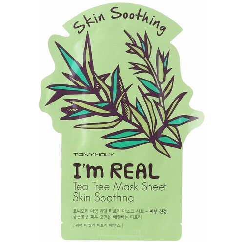 TONY MOLY тканевая маска I’m Real Tea Tree, 21 г, 21 мл tony moly тканевая маска i’m real red wine для сужения пор 21 г 21 мл