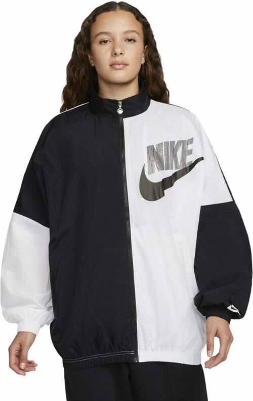 Куртка NIKE, размер M, черный, белый