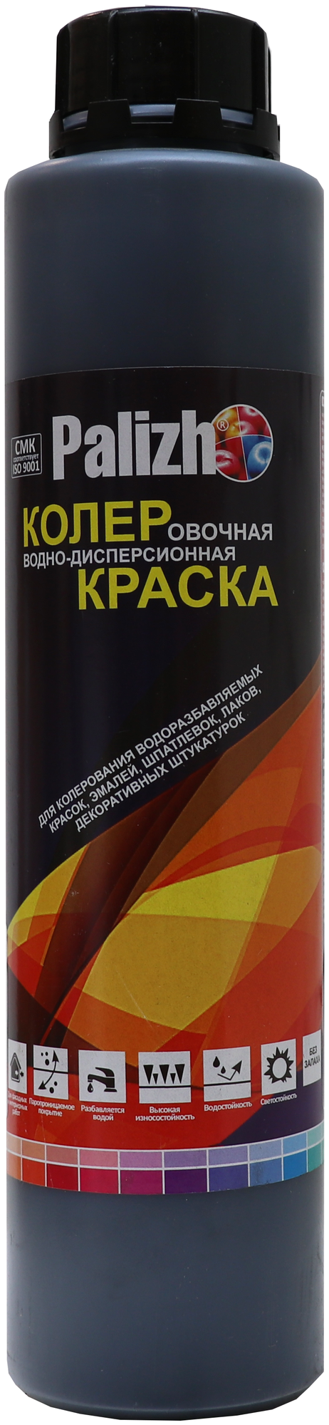 Колеровочная краска Palizh В/Д №511 черный 0,75 л 11606000