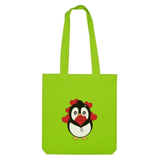 Сумка шоппер Us Basic, зеленый сумка влюбленный пингвин оранжевый