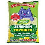 Комкующийся наполнитель Japan Premium Pet Зеленый горошек с бамбуком и японским чаем, 6 л - изображение
