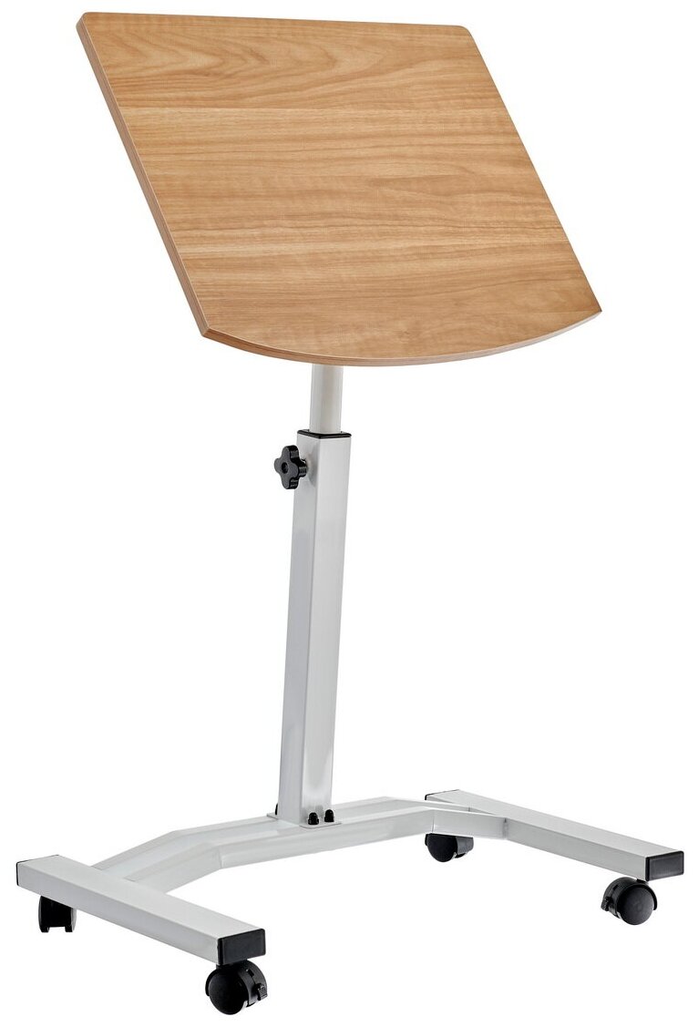 Прикроватный столик для ноутбука "Ролет" BRADEX, стол трансформер регулируемый по высоте на колесиках, светлое дерево