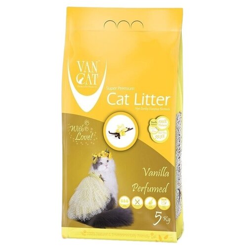 Комкующийся наполнитель Van Cat Vanilla, 5кг