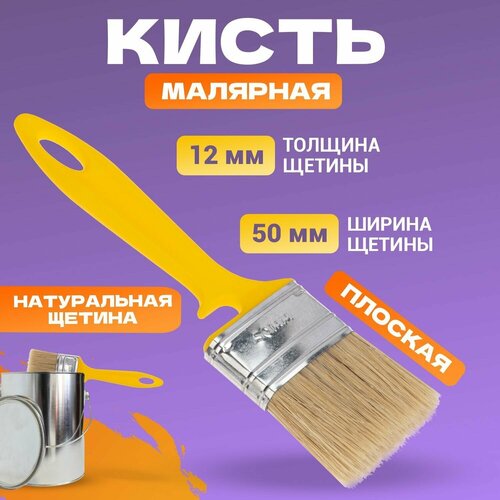 Кисть малярная плоская 50х12 мм REXANT