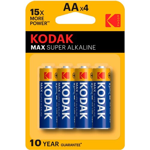 Батарейка Kodak Мax (Б0005120) АА пальчиковая LR6 1,5 В (4 шт.) lr6 bp4 мах кратно 4 kodak б0005120 4 шт