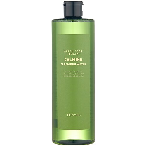 Eunyul успокаивающая мицеллярная вода с экстрактами зеленых плодов Green Seed Therapy Calming Cleansing Water, 500 мл, 542 г успокаивающая мицеллярная вода eunyul green seed therapy calming cleansing water 500 мл