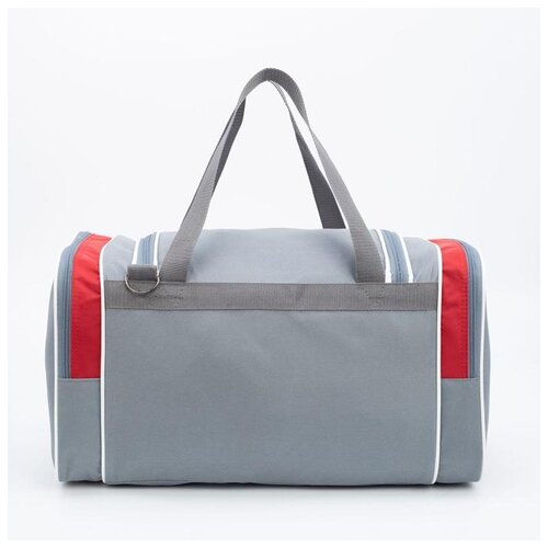 фото Сумка спорт 105 россия, 45*23*26, 3 отд на молниях, н/карман, длин ремень, серый 6711033 luris