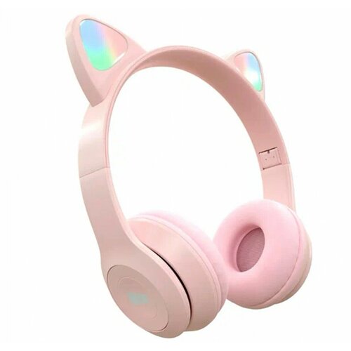 Детские Bluetooth-наушники накладные 5.0 200mAh More choice HW24kids Pink