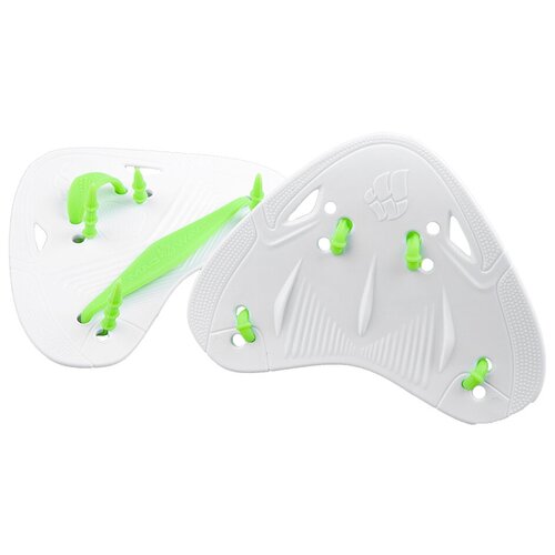 фото Лопатки для плавания mad wave finger pro , white/green