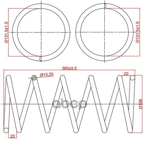 Пружина Подвески Передней Citroen Berlingo (M49) Peugeot Partner (M49) L360-D158-T1325 Zikmar арт. Z48121R