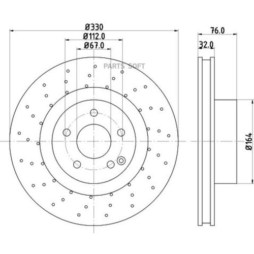 BEHR-HELLA 8DD355106851 Диск тормозной