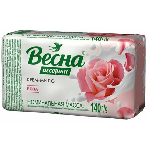 Весна Туалетное мыло весна, Роза, 140 г