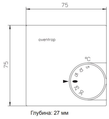 Комнатный термостат под штукатурку Oventrop, 230V, артикул 1152071 - фотография № 3