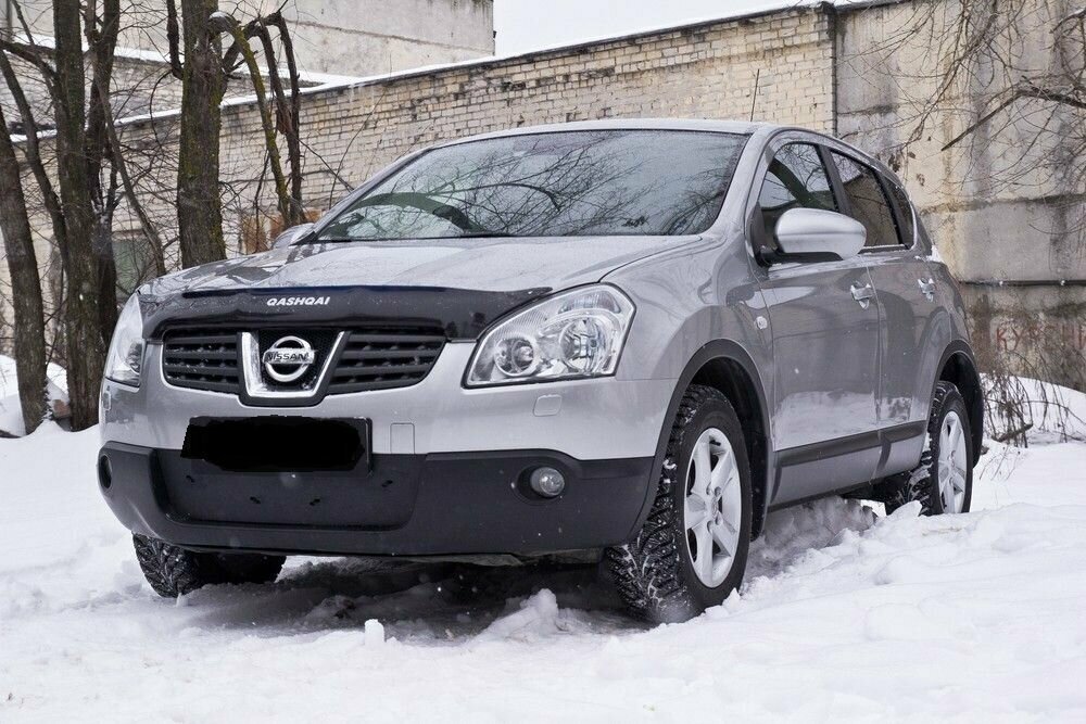 Зимняя заглушка решетки переднего бампера Nissan Qashqai 2006-2010(!)