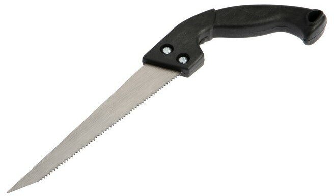 Ножовка по гипсокартону тундра, 200 мм, шаг 3 мм, 8 TPI, закаленная инструментальная сталь