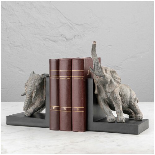 Набор из 2-х держателей для книг Bookend Elephants
