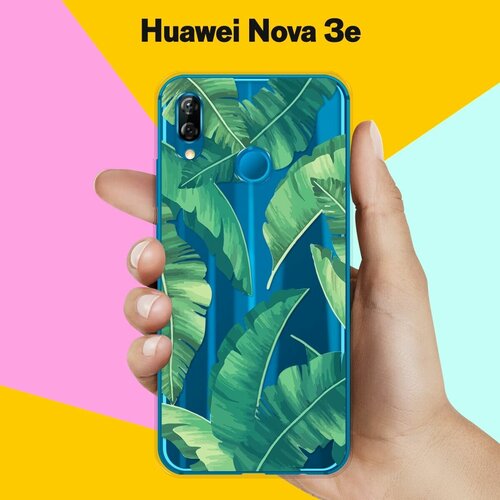 Силиконовый чехол Пальма на Huawei Nova 3e силиконовый чехол на huawei nova 3e хуавей нова 3е кот в венке