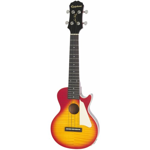 EPIPHONE LES PAUL AC/EL UKULELE HERITAGE CHERRY SUNBURST электро-акустическое укулеле, цвет вишнёвый санбёрст укулеле epiphone les paul ac el ukulele heritage cherry sunburst