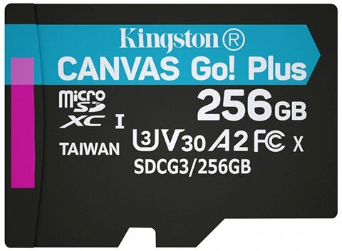 Карта памяти microSDXC UHS-I U3 KINGSTON Canvas Go! Plus 128 ГБ, 170 МБ/с, Class 10, , 1 шт., переходник SD - фото №3