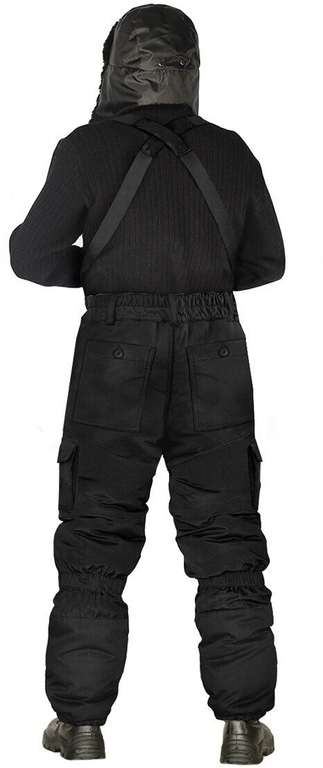 Костюм зимний "ГОРКА" куртка/брюки, цвет: черный, ткань: Рип-Стоп/Рип-Стоп, 44-46, 182-188 - фотография № 4