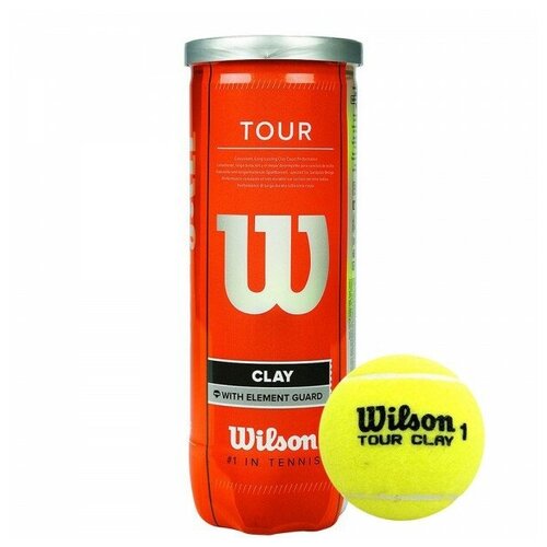 фото Мяч теннисный wilson tour clay арт.wrt108900 3шт