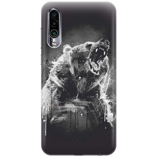 фото Cиликоновый чехол на meizu 16xs / мейзу 16 икс эс с принтом "разъяренный медведь" gosso