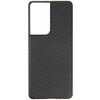 Карбоновый чехол для Samsung Galaxy S21 Ultra Barn&Hollis, карбон, матовый, серый - изображение