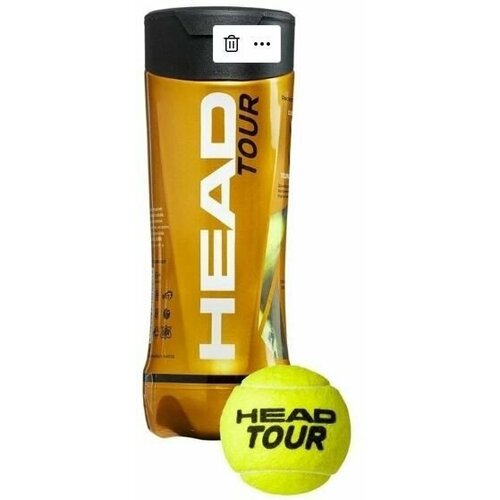 Мяч теннисный HEAD TOUR, 1 уп. мяч head tour 3b 570703 желтый