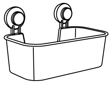Корзина/полка на присосках, прямоуг. белый TISKEN IKEA - фотография № 5